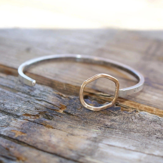 Liv & B Designs Bracelet Sterling Silver Unity Open Cuff Bracelet