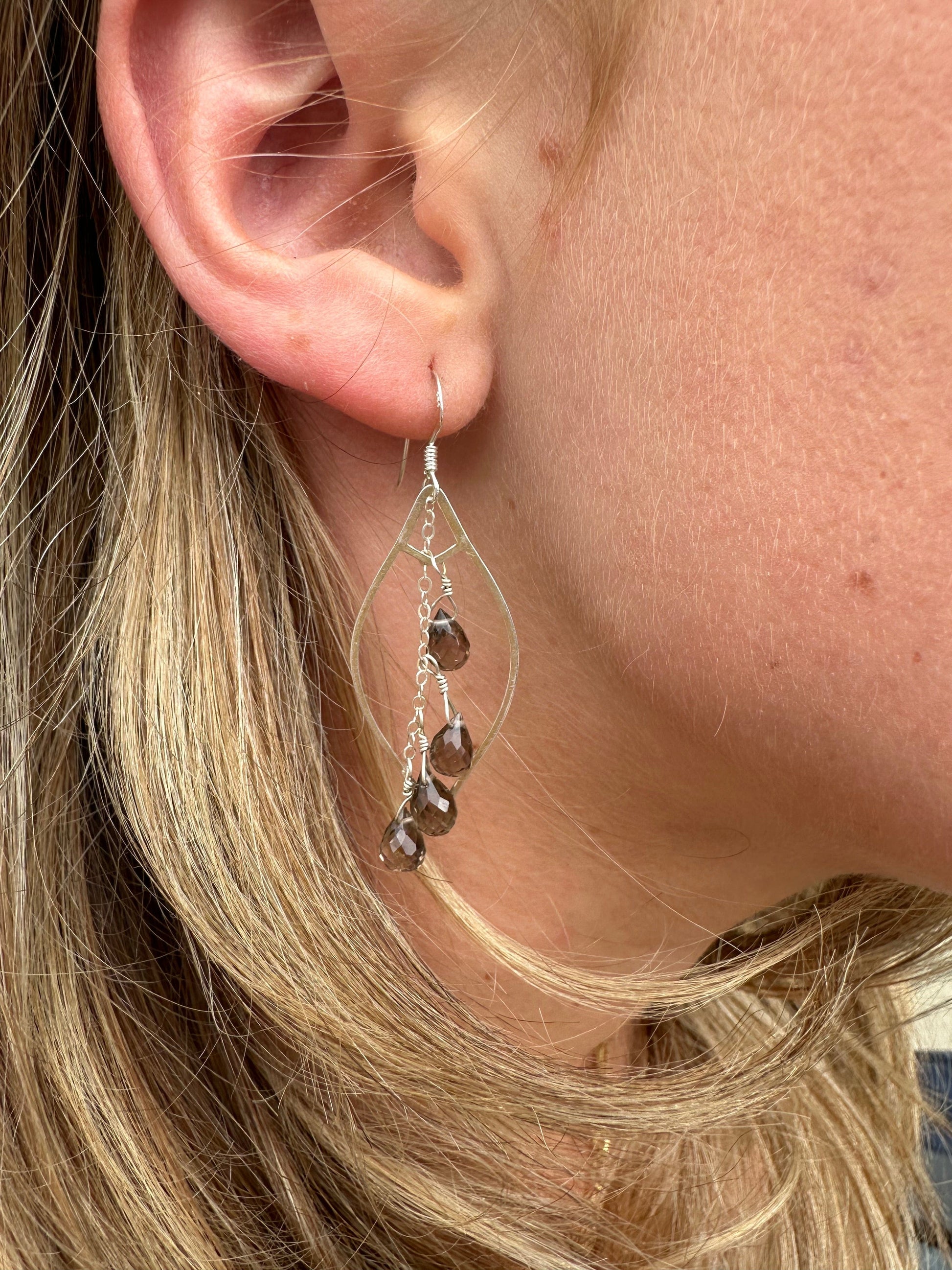Liv & B Designs Cascading Gemstone Earrings