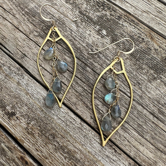 Liv & B Designs Cascading Gemstone Earrings