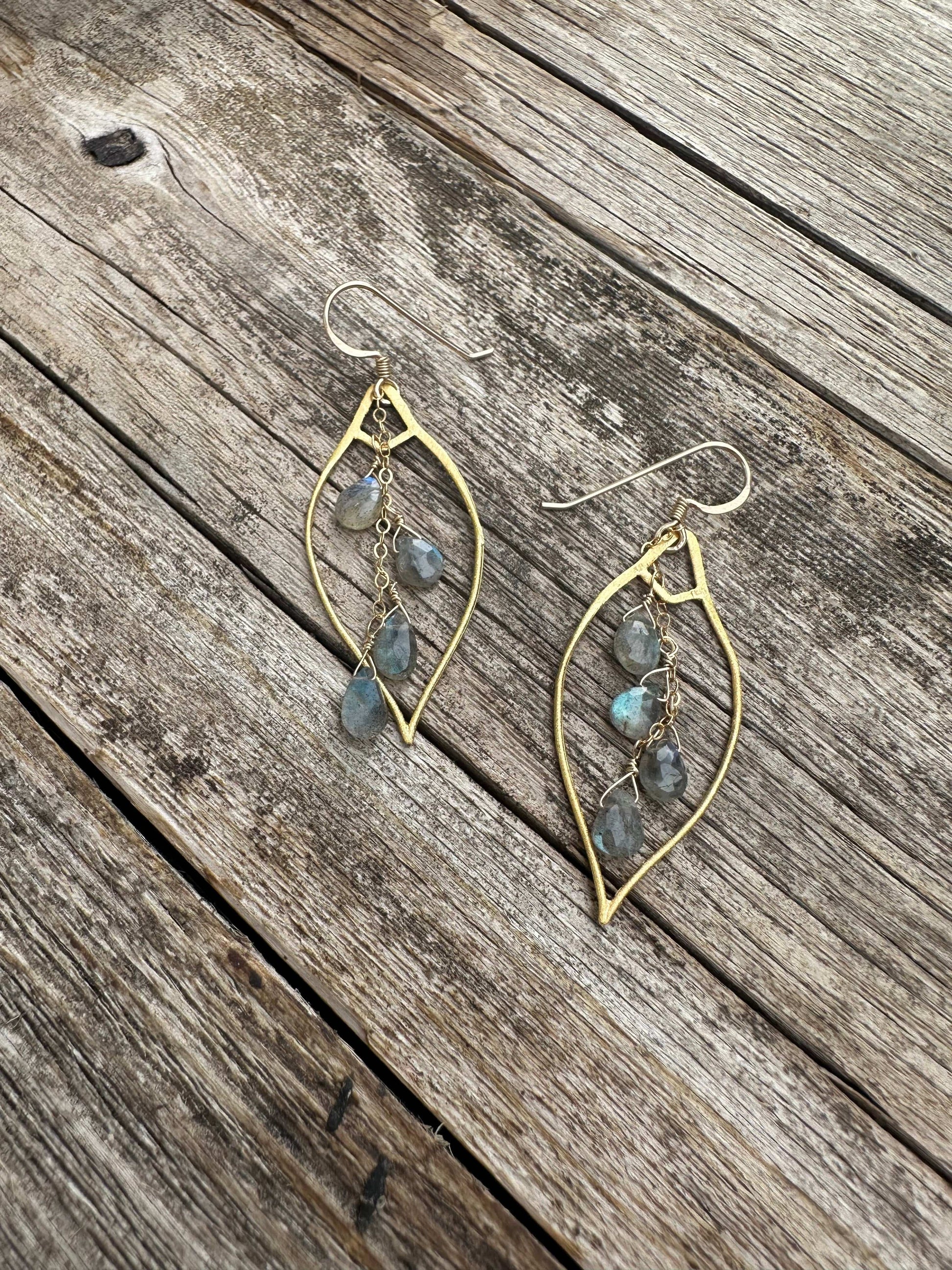 Liv & B Designs Cascading Gemstone Earrings