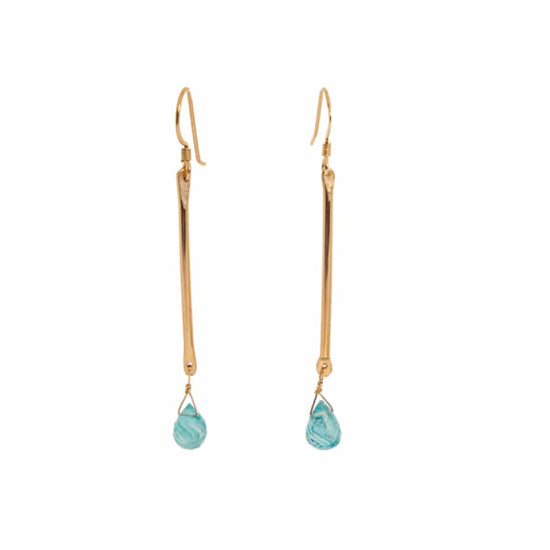 Liv & B Designs Earrings Apatite Gemstone Bar Drops