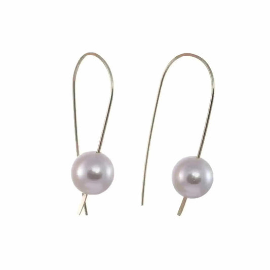 Liv & B Designs Earrings Gold Fill / White Madeline Pearl Drop Earrings