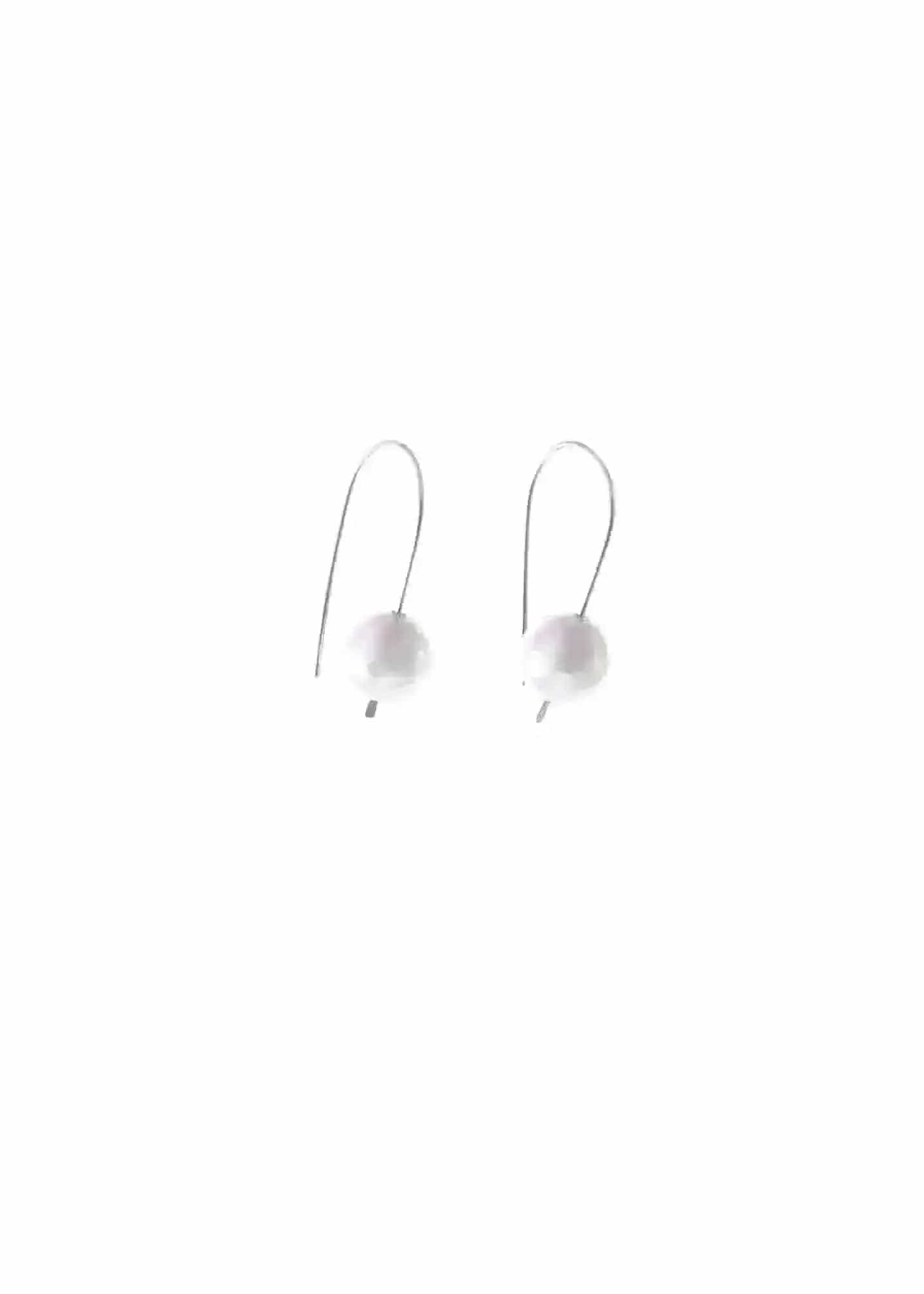 Liv & B Designs Earrings Gold Fill / White Madeline Pearl Drop Earrings