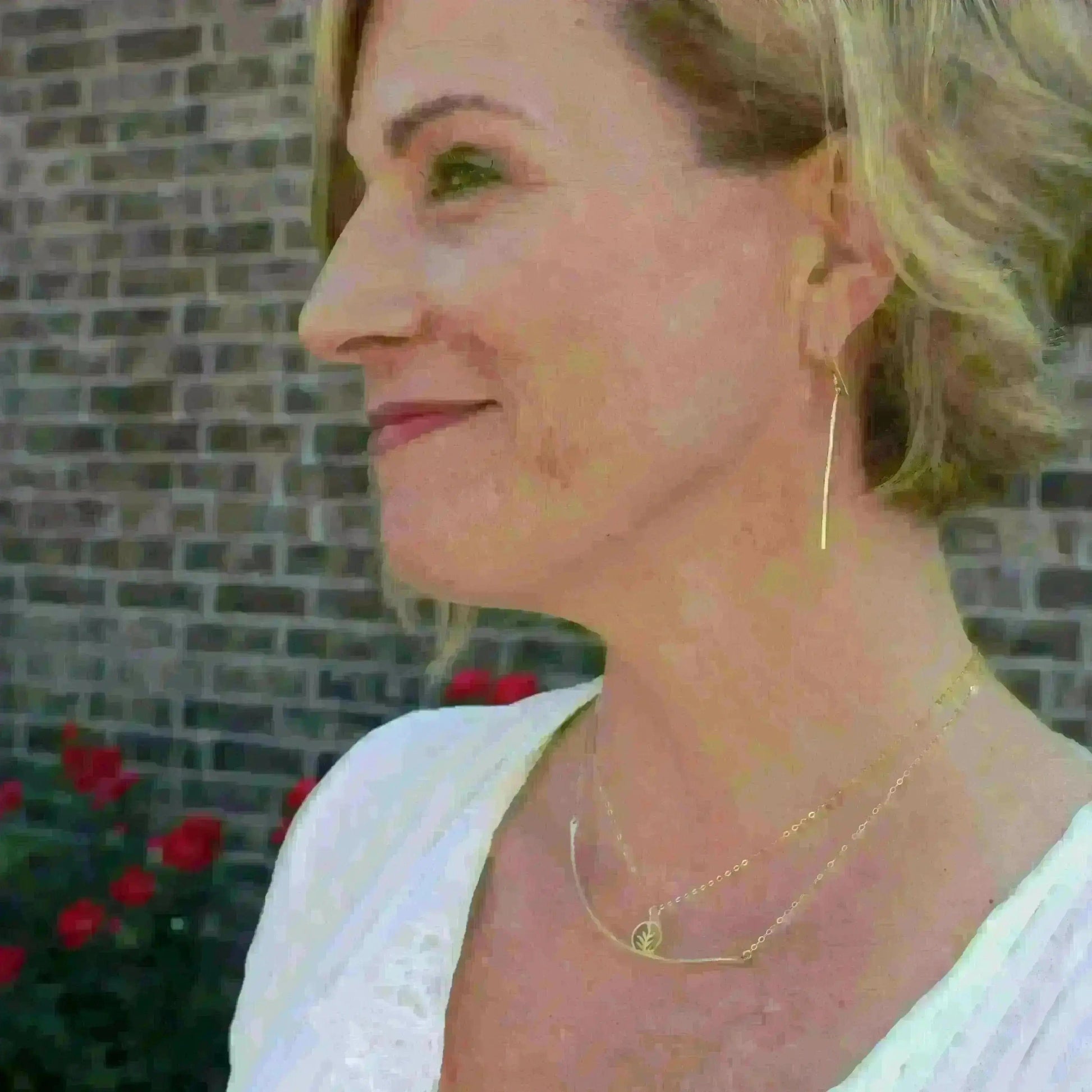 Liv & B Designs Earrings Sterling Silver Bar Earrings Dangle