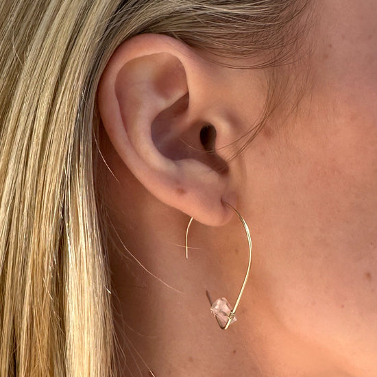 Liv & B Designs Earrings The Courtney Stone Hoop Earrings