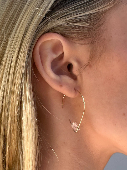 Liv & B Designs Earrings The Courtney Stone Hoop Earrings
