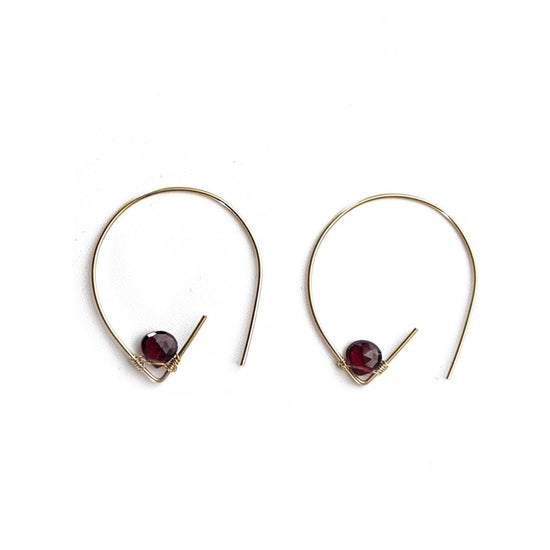 Liv & B Designs Earrings The Courtney Stone Hoop Earrings