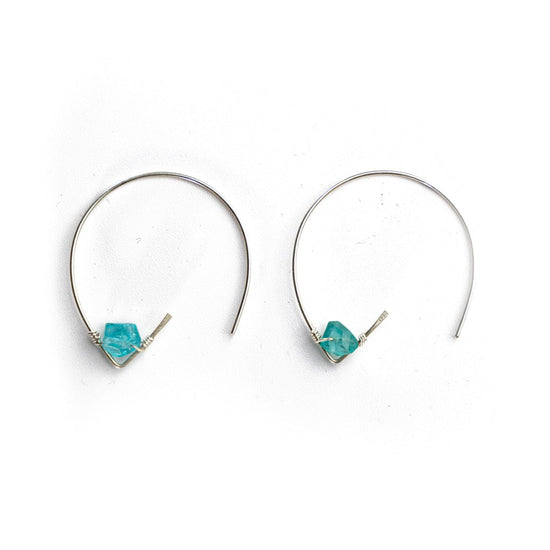 Liv & B Designs Earrings The Courtney Stone Hoop Earrings