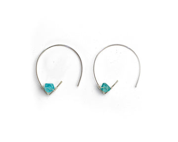 Liv & B Designs Earrings The Courtney Stone Hoop Earrings