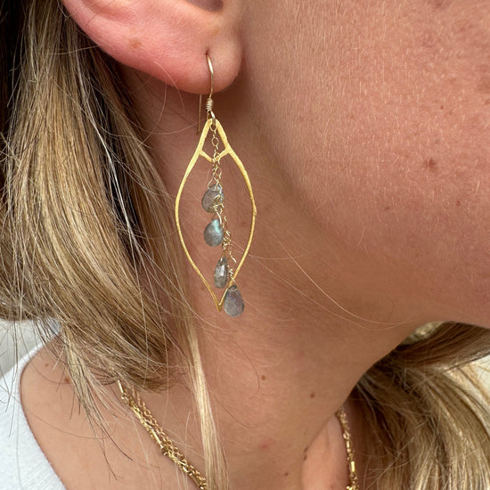 Liv & B Designs Labradorite Cascading Gemstone Earrings