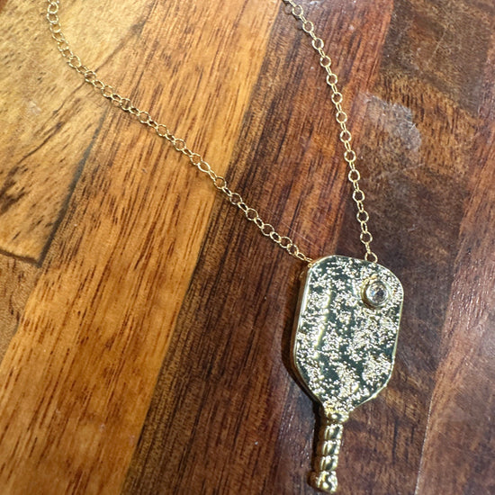 Liv & B Designs Necklace 14K Gold Fill Pickleball Paddle Necklace