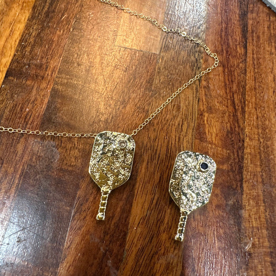 Liv & B Designs Necklace 14K Gold Fill Pickleball Paddle Necklace
