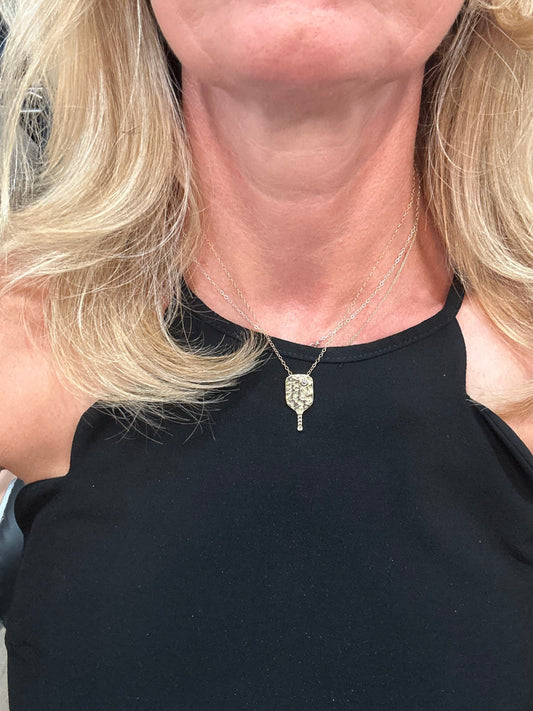 Liv & B Designs Necklace 14K Gold Fill Pickleball Paddle Necklace