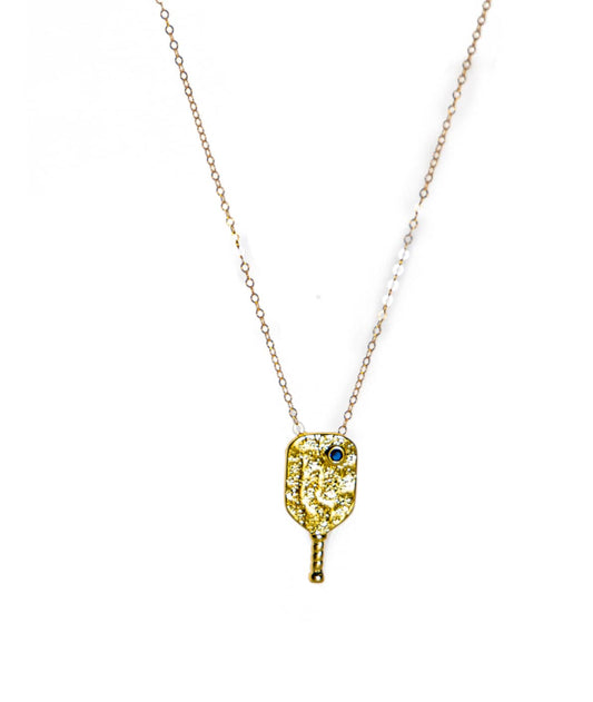 Liv & B Designs Necklace 14K Gold Fill Pickleball Paddle Necklace