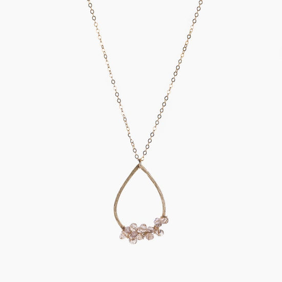 Champagne Quartz Cluster Necklace Liv & B Designs