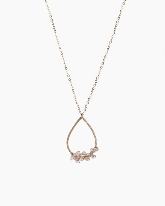 Champagne Quartz Cluster Necklace Liv & B Designs