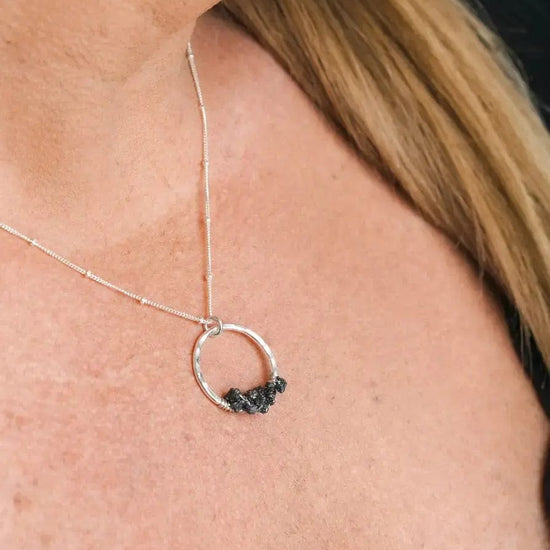 Liv & B Designs Necklace Diamond Rough Round Necklace