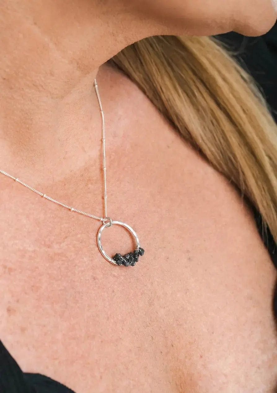 Liv & B Designs Necklace Diamond Rough Round Necklace
