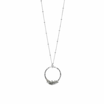 Liv & B Designs Necklace Grey Diamond Diamond Rough Round Necklace