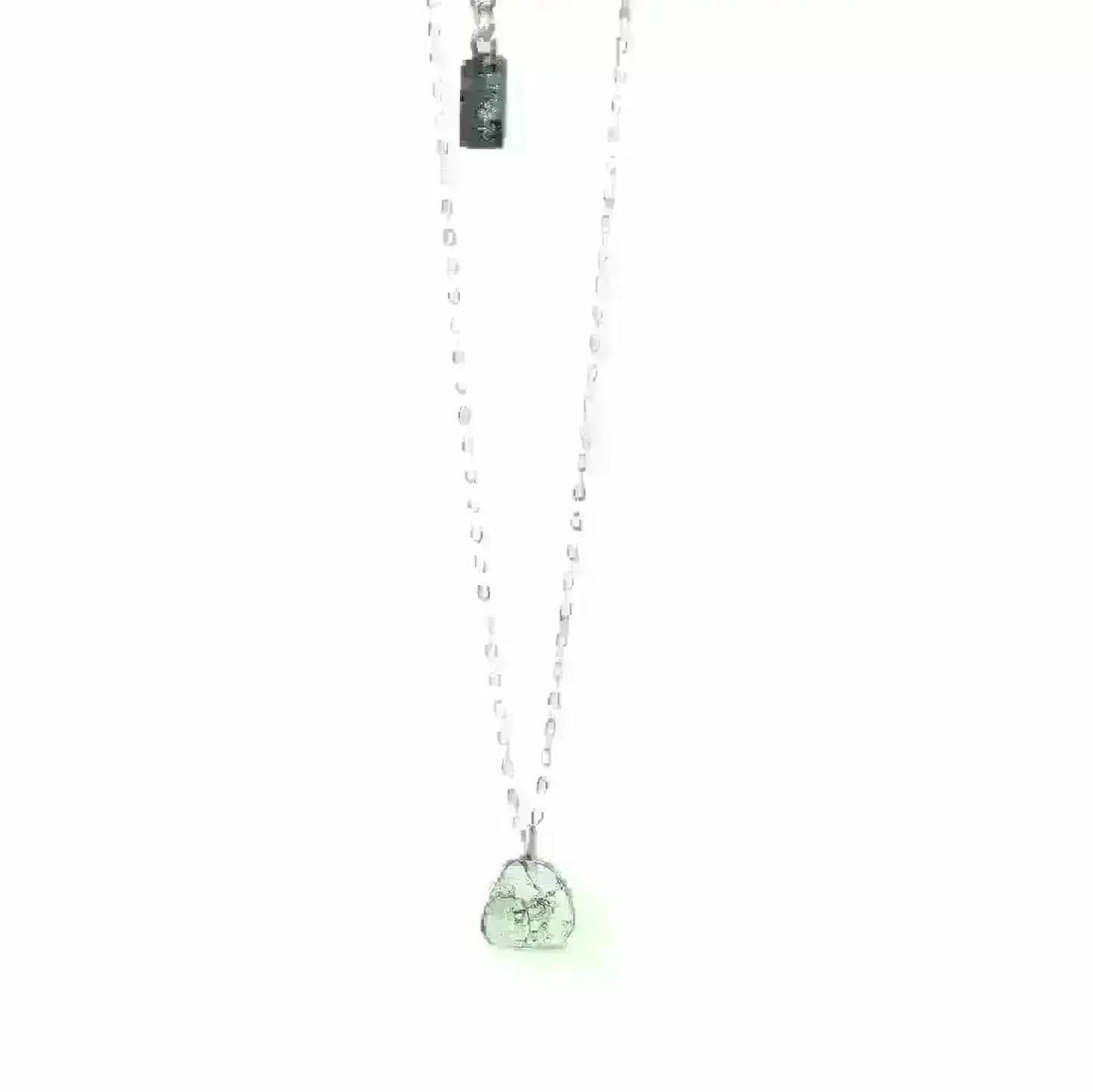 Liv & B Designs Necklace Large Diamond Slice Necklace Blue