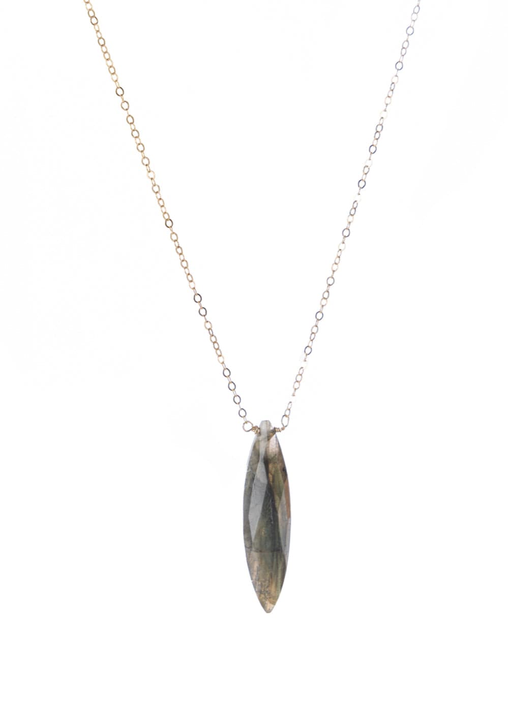 Long Labradorite Spear Necklace Liv & B Designs