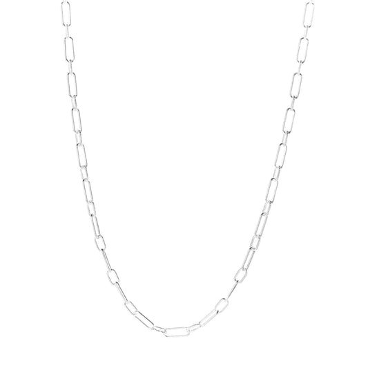 Sterling Silver Plain Chain Necklace Liv & B Designs