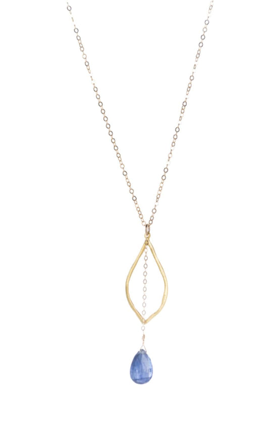 Kyanite and Vermeil Chain Drop Necklace Liv & B Designs