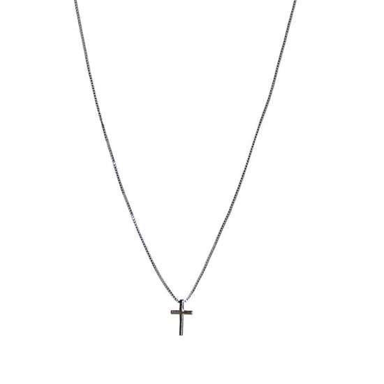 Mini Sterling Silver Cross Necklace Liv & B Designs