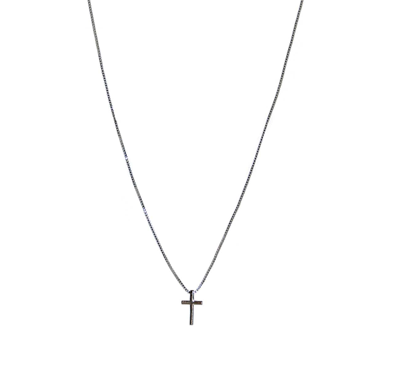 Mini Sterling Silver Cross Necklace Liv & B Designs