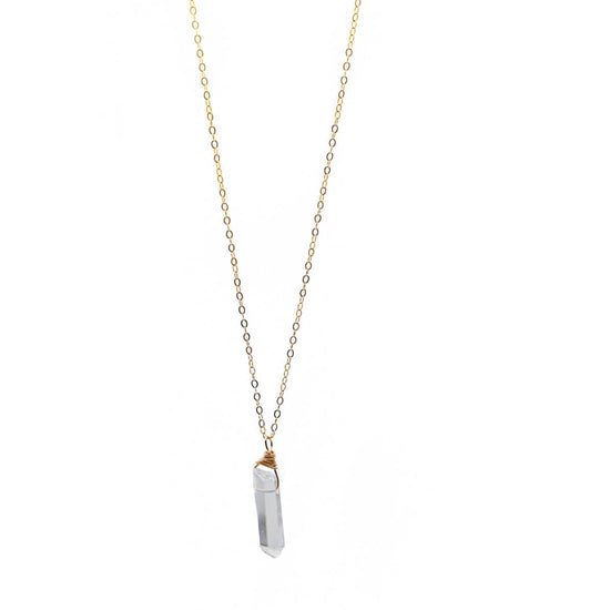 Liv & B Designs Necklaces Single Crystal Quartz Gemstone Necklace