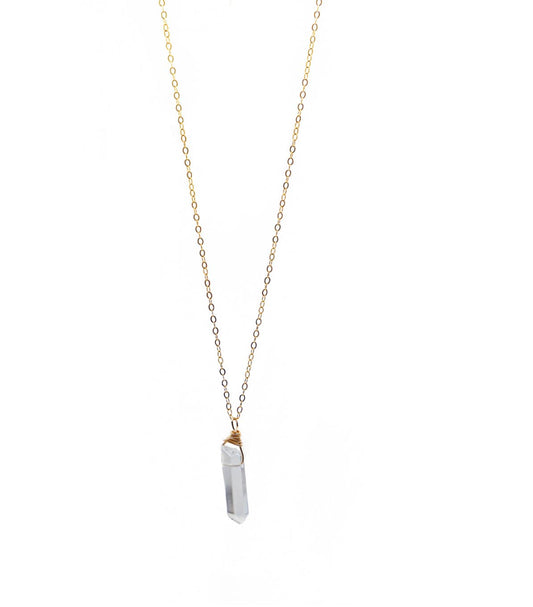 Liv & B Designs Necklaces Single Crystal Quartz Gemstone Necklace