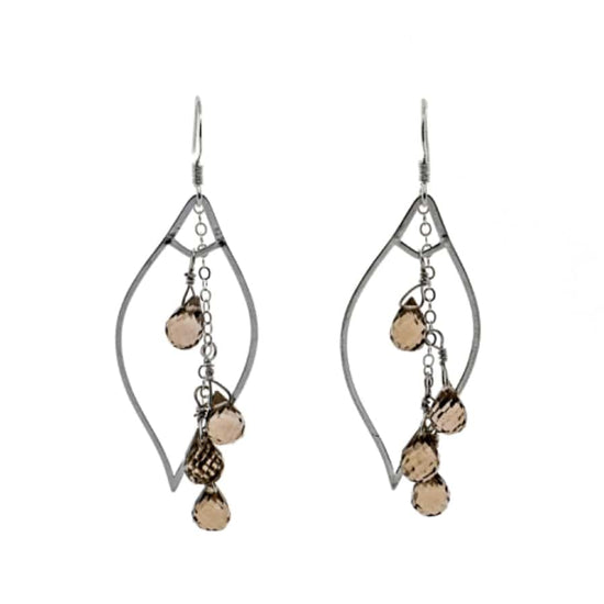 Liv & B Designs Smokey Quartz Cascading Gemstone Earrings