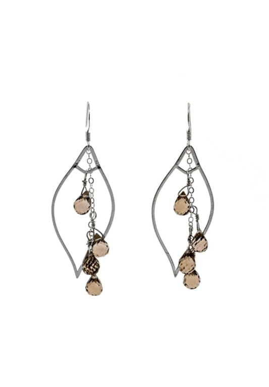 Liv & B Designs Smokey Quartz Cascading Gemstone Earrings
