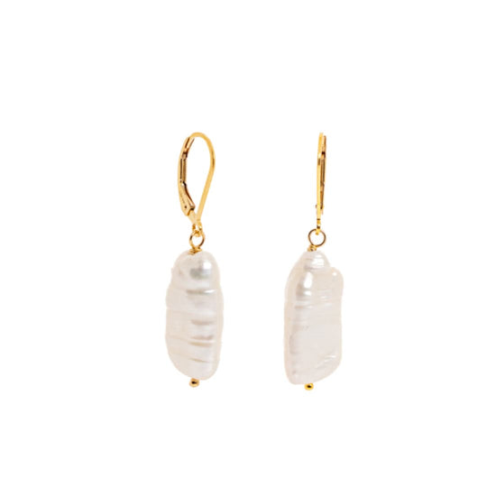 Liv & B Earrings Biwa Pearl 14K Gold Fill Earrings