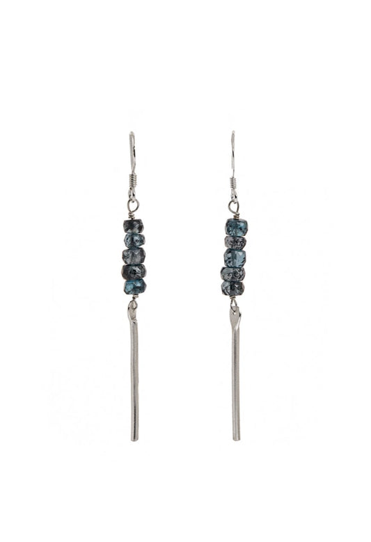 Liv & B Earrings Kyanite Bar Stack Gemstone Earrings