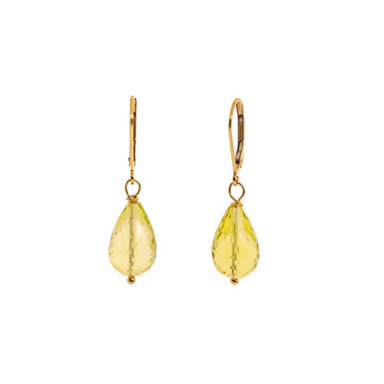 Liv & B Enchanted Lemon Quartz Drop Necklace