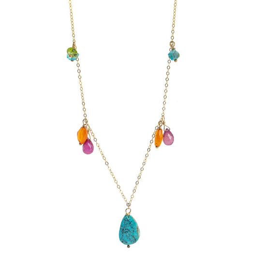 Liv & B Enchanted Poise Gemstone Necklace
