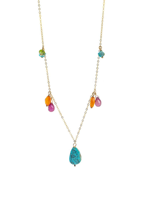 Liv & B Enchanted Poise Gemstone Necklace