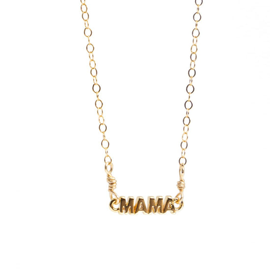 Liv & B Mama Necklace 14K Gold Fill Sideways