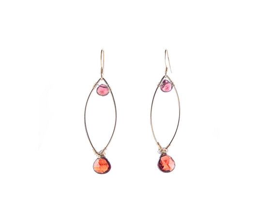 Liv & B Marquis Garnet Earrings