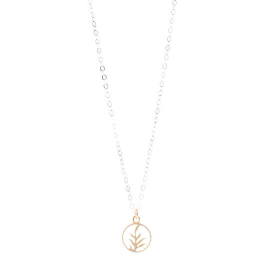 Liv & B Necklace Gold Tiny Fern Necklace