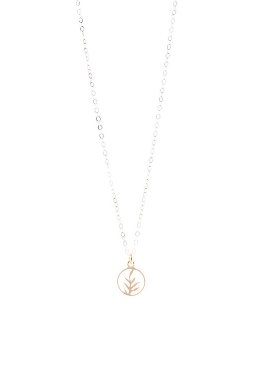 Liv & B Necklace Gold Tiny Fern Necklace