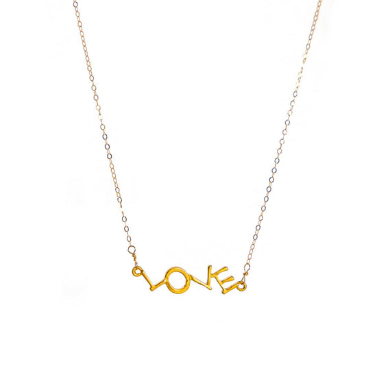 Liv & B Necklace Love 14K Gold fill Necklace