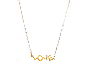 Liv & B Necklace Love 14K Gold fill Necklace