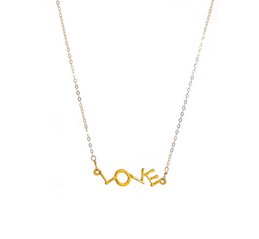 Liv & B Necklace Love 14K Gold fill Necklace