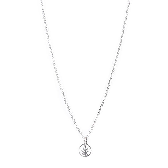 Liv & B Necklace Silver Tiny Fern Necklace