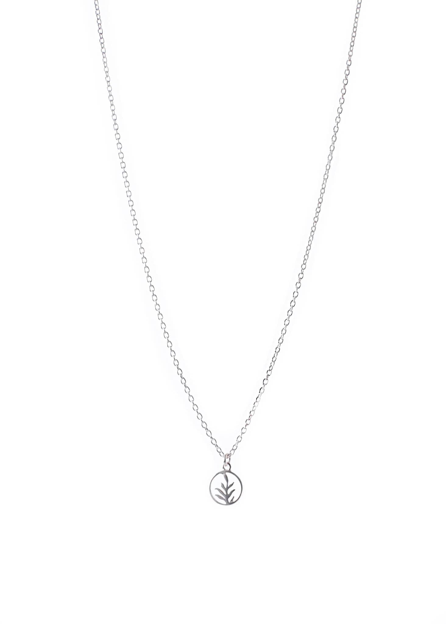 Liv & B Necklace Silver Tiny Fern Necklace
