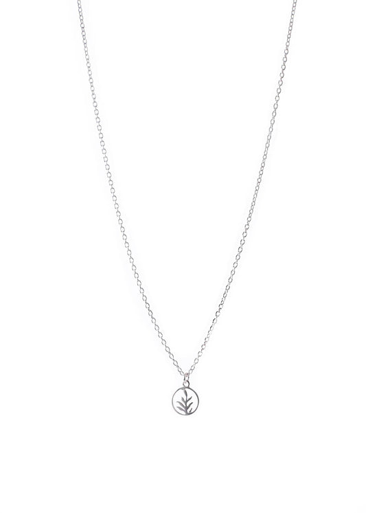 Liv & B Necklace Silver Tiny Fern Necklace