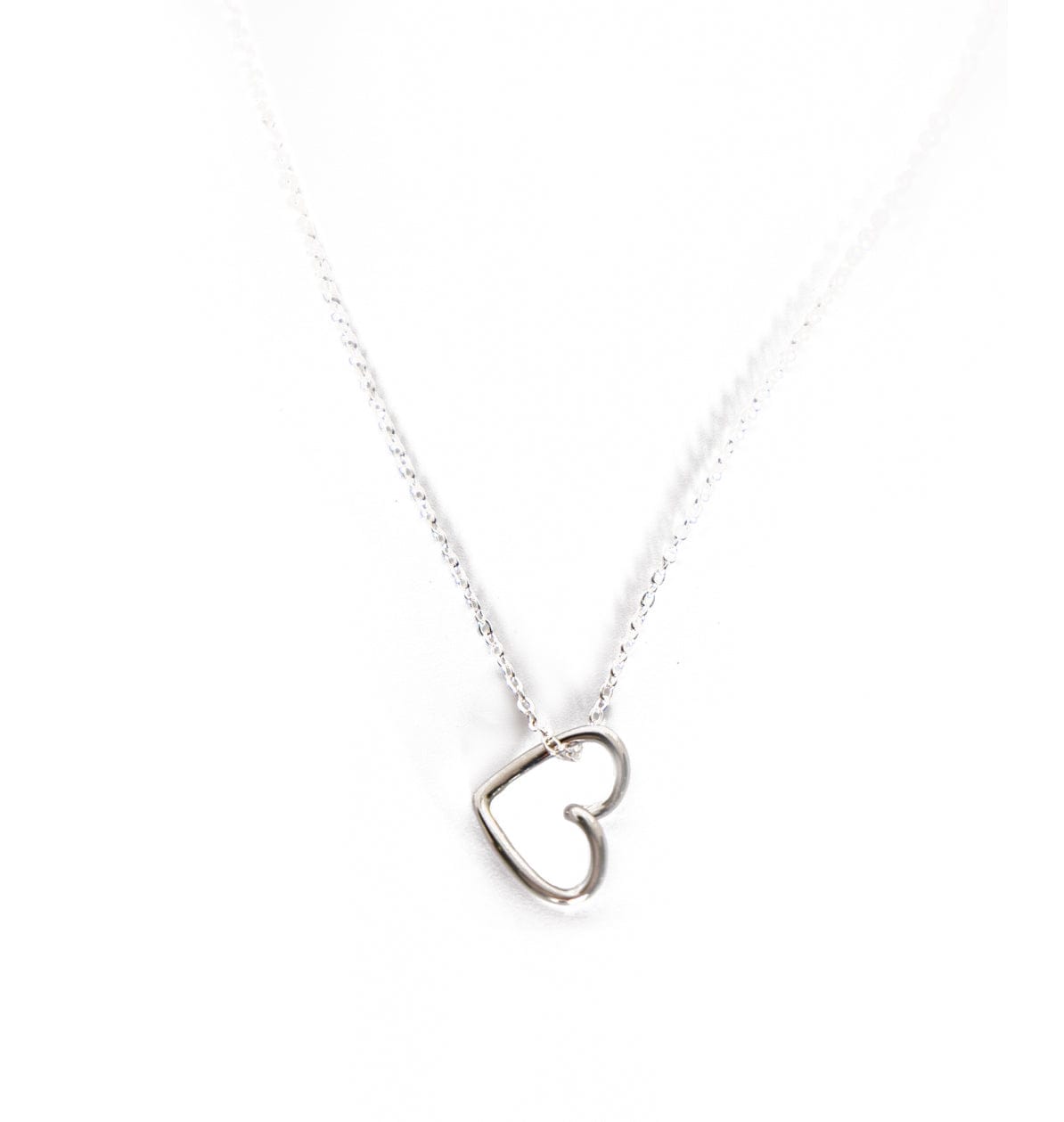 Liv & B Necklace Sterling Silver Floating Heart Necklace