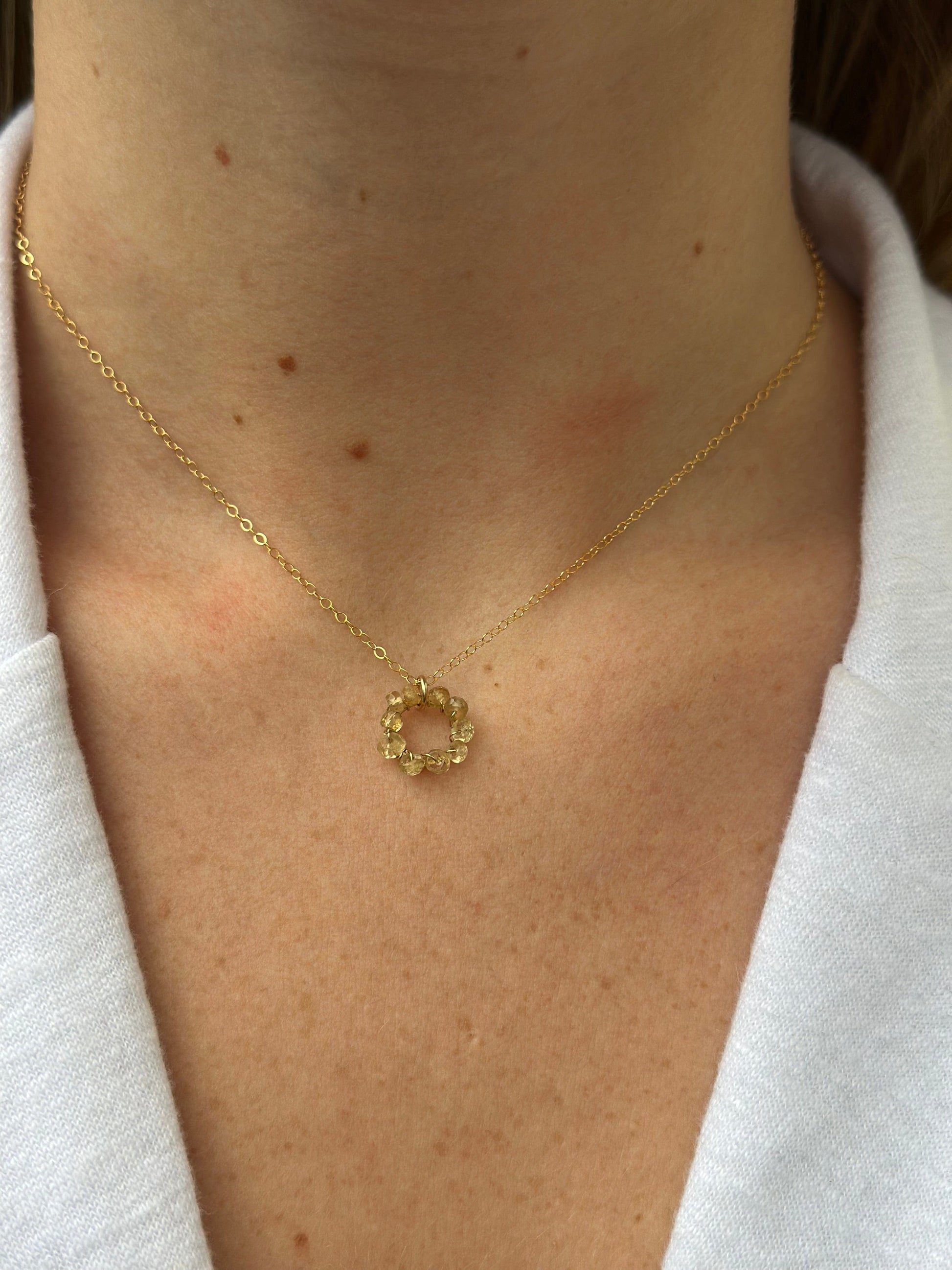 Liv & B Radiance Solstice 14 K Gold Fill Citrine Necklace